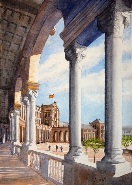 Seville Grand, a watercolor painting by James Warner